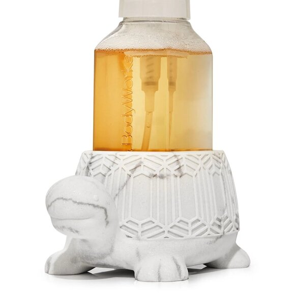 Bath & Body Works Sea Turtle White Marble Resin Foaming Hand Soap Holder NWT - Picture 4 of 4